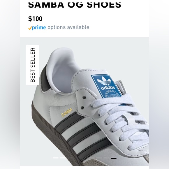 Adidas White and Black Sambas - Picture 1 of 7